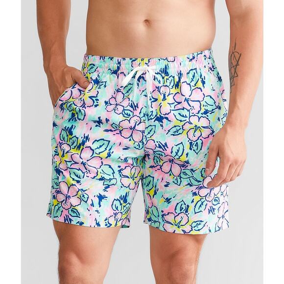Chubbies sz XL The Vacation Blooms Stretch Swim Trunks 5.5" inseam $70 - Picture 1 of 6